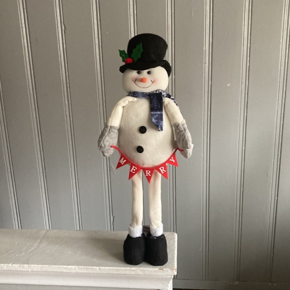 NWT- 24” Absolutely Precious- Holiday Snowman ⛄️ Decoration w/ MERRY Banner - Picture 14 of 15